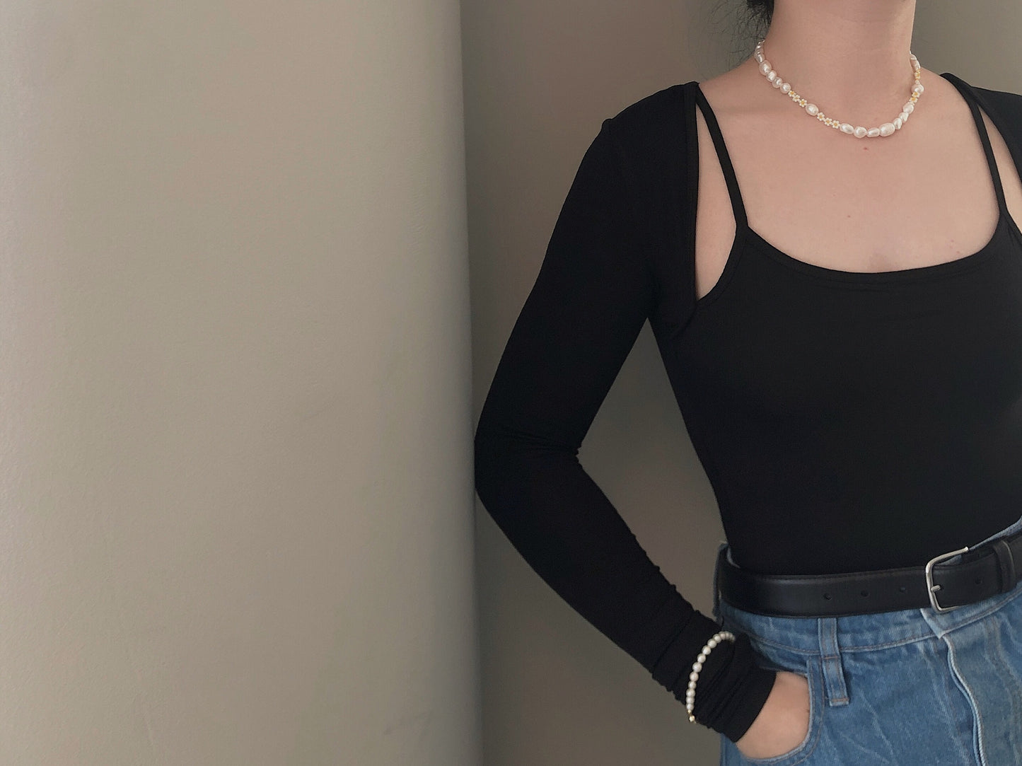 Daisy Pearl Necklace