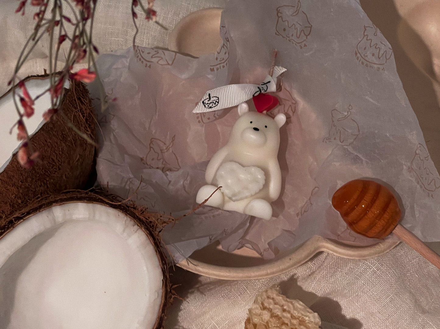 Candle Sweet Heart Polar Bear