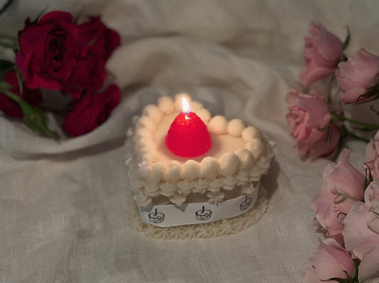 Candle Heart Cake
